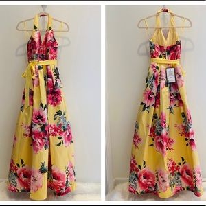 Yellow Floral Maxi Dress
